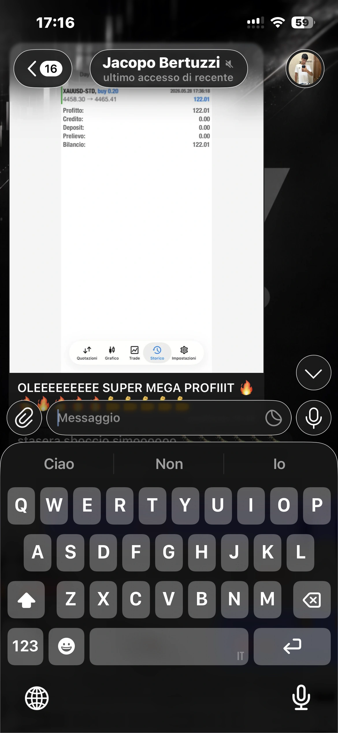 Testimonianza AlphaFX, schermata 5 di 12