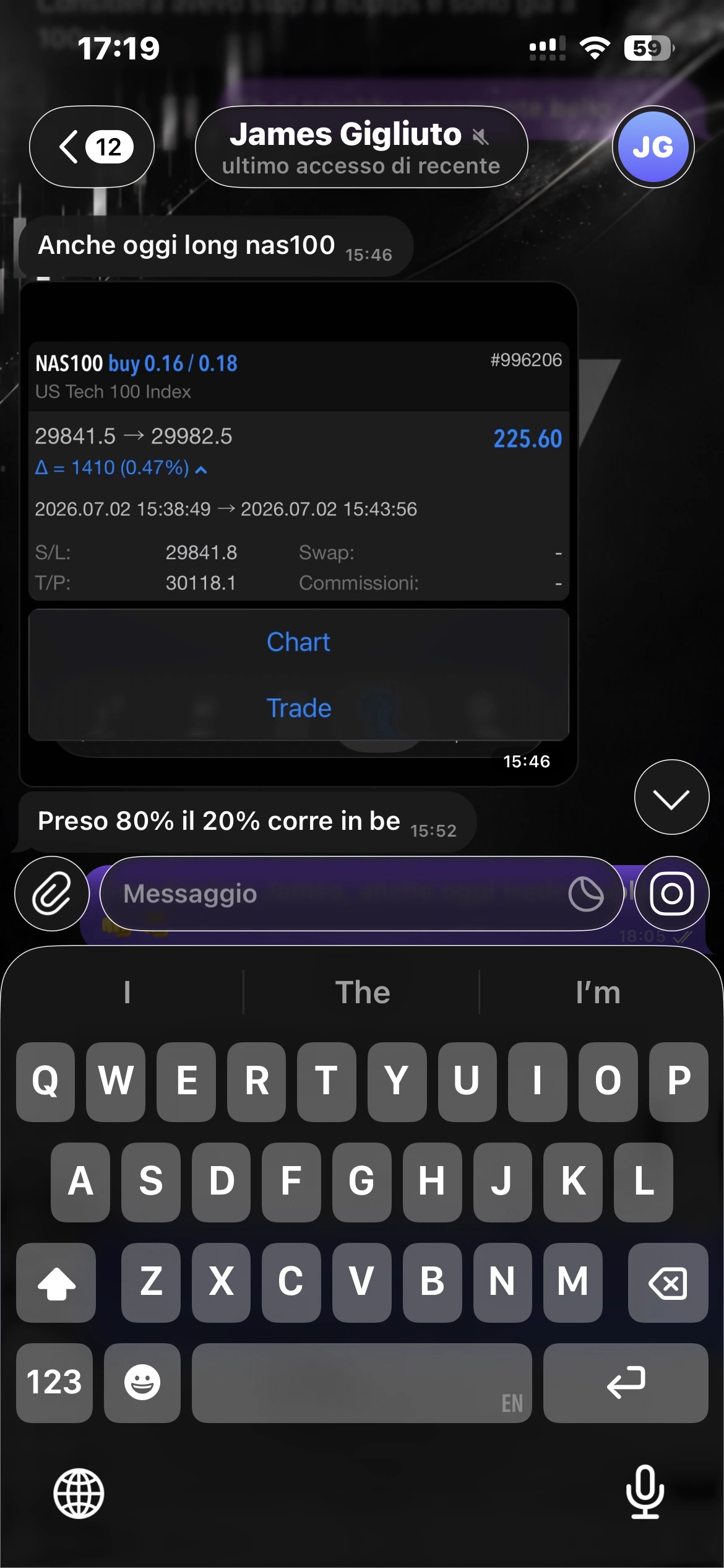 Testimonianza AlphaFX, schermata 8 di 12
