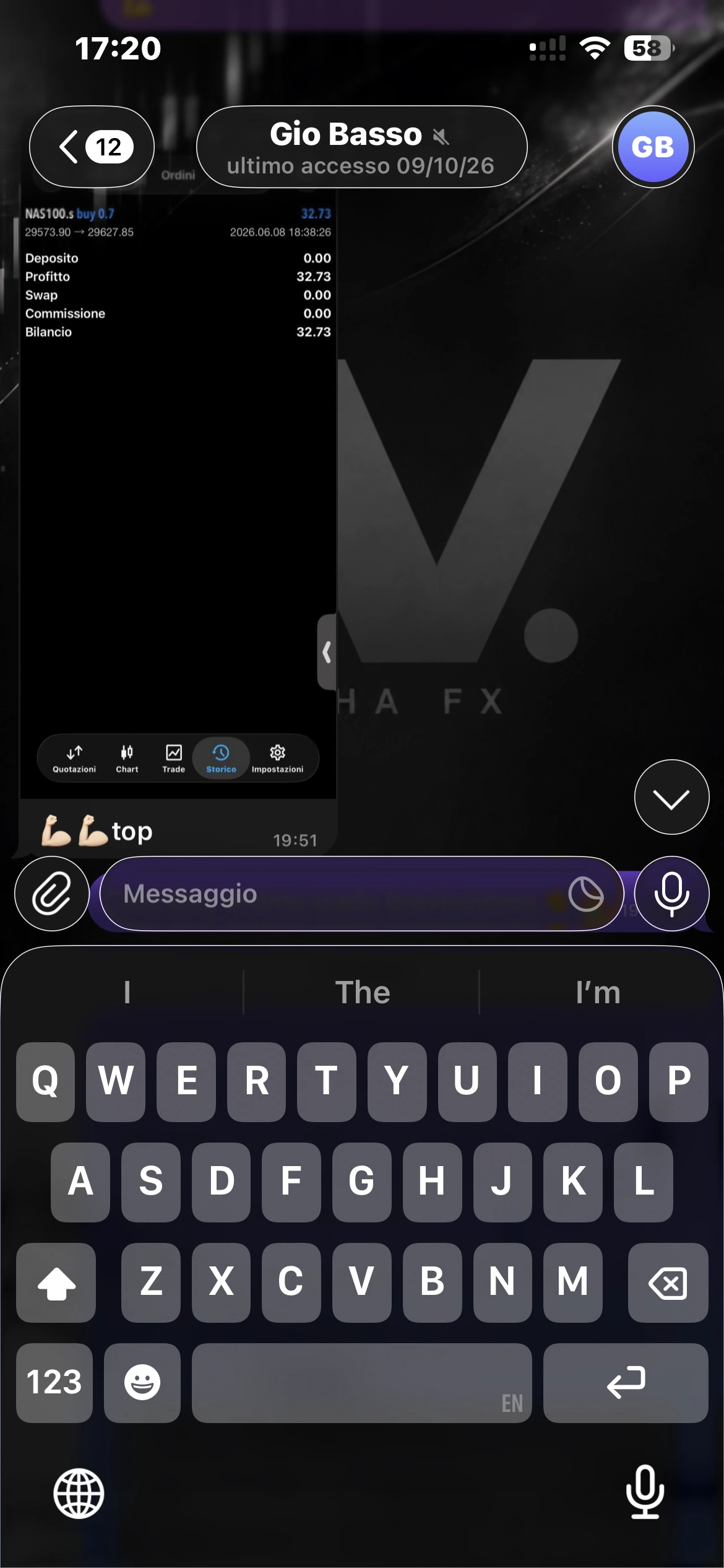 Testimonianza AlphaFX, schermata 9 di 12